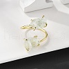 Natural Fluorite Cuff Rings RJEW-B122-02G-06-2