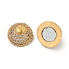 Brass Micro Pave Clear Cubic Zirconia Round Ball Magnetic Clasps KK-G493-21G-2