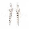 Rack Plating Alloy Big Pendants PALLOY-E025-09P-1