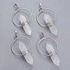 Natural Quartz Crystal Double Terminated Pointed Pendants G-G771-A07-1