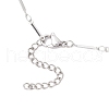 2Pcs 2 Colors 304 Stainless Steel Flat Bar Link Chain Necklace Making AJEW-JB01349-5