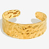 304 Stainless Steel Hammered Cuff Bangles for Women QR6940-2-4