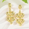 Brass Teardrop Dangle Stud Earrings EJEW-M066-03G-3