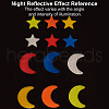 Gorgecraft 8 Sets 2 Style Star & Moon PET Safety Reflector Strips Adhesive Stickers AJEW-GF0003-95-5