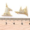 Rack Plating Brass Micro Pave Clear Grade AAA Cubic Zirconia Pendants KK-M280-06G-3