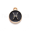 Alloy Enamel Pendants X-ENAM-S124-01A-08H-2