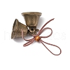 Iron Bell & Tibetan Style Alloy Pendant Decorations HJEW-JM03370-03-4