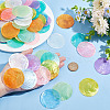   80Pcs 8 Colors Natural Capiz Shell Connector Charms SHEL-PH0001-49-3