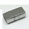 Tarnish Resistant 304 Stainless Steel Magnetic Clasps with Glue-in Ends STAS-I011-12-3