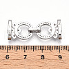 925 Sterling Silver Micro Pave Clear Cubic Zirconia Fold Over Clasps STER-T008-01P-3