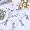 SUNNYCLUE 20Pcs Alloy Keychain KEYC-SC0001-15A-4