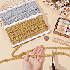 ARRICRAFT 2 Bundles 2 Colors Polyester Wavy Lace Ribbon OCOR-AR0001-70A-3