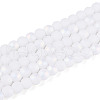 Frosted Opaque Glass Beads Strands GLAA-T032-P4mm-MBB02-2