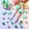 Round & Butterfly Silicone Focal Beads SIL-YW0001-35-4