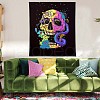 Black Light Skull Hippie Wall Tapestry JX154A-7