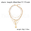 Summer Beach Alloy Starfish Pendant Natural Shell & Polymer Clay Heishi Beaded & Plastic Pearl Multi-Layered Necklaces for Women FS-WGF3BD7-11-2