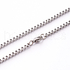 Tarnish Resistant 304 Stainless Steel Box Chains Necklaces STAS-O056-A-75-1
