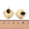 304 Stainless Steel Pave Natural Tiger Eye Pendants STAS-N109-193B-G-3