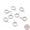 Anti-Tarnish Rhodium Plated 925 Sterling Silver Screw Eye Peg Bails STER-D035-42P-5