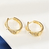 Brass Clear Cubic Zirconia Hoop Earrings EJEW-Q016-01G-4