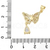Brass Micro Pave Cubic Zirconia Pendants KK-P293-17G-3