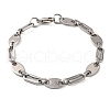 201 Stainless Steel Coffee Bean Chain Bracelets BJEW-B078-91P-1