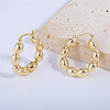 Rice Bead U-Shaped Brass Hoop Earrings MM9815-3