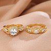 Brass Micro Pave Cubic Zirconia Finger Rings FS-WG54D45-06-2
