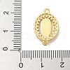 Rack Plating Brass Clear Cubic Zirconia Religion Oval Virgin Mary Connector Charms KK-L224-097G-3