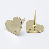 Brass Stud Earring Findings KK-F728-34G-2