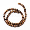 Natural Tiger Eye Round Bead Strands G-P072-33-12mm-2