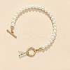 Plastic Imitation Pearl Beaded Bracelets & Necklaces Sets FS-WG7E770-01-5