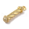 Rack Plating Brass Micro Pave Clear Cubic Zirconia Pendants KK-B092-31G-2