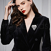 GOMAKERER 2Pcs 2 Colors Alloy Rhinestone Brooch FIND-GO0003-52-6