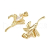 Brass Micro Pave Cubic Zirconia Pendants KK-S526-61G-2