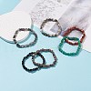 Gemstone Nuggets Beaded Stretch Bracelet for Women BJEW-JB08275-2