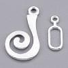 Alloy Hook and Eye Clasps PALLOY-DK-2008-S-2