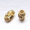 Real 18K Gold Plated Oval 925 Sterling Silver Beads STER-M101-08-8x5mm-2