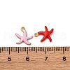 304 Stainless Steel Enamel Charms STAS-Q363-14D-G-3