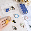 SUNNYCLUE 8Pcs 8 Style Graduation Theme Enamel Pin JEWB-SC0001-33-3