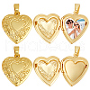 Beebeecraft 6Pcs Brass Locket Pendants KK-BBC0015-52-1