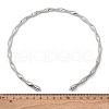 6.5mm Twist Iron Chain Necklaces NJEW-G163-01P-5
