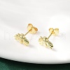 Brass Stud Earrings EJEW-R032-01G-3