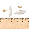 304 Stainless Steel Plastic Imitation Pearl Stud Earrings EJEW-R030-01G-01-5