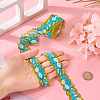 6M Polyester Flower Embroidery Lace Ribbon OCOR-TAC0015-14-6