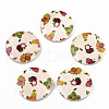 Fruit Seris Printed Wood Pendants WOOD-S045-103A-06-1