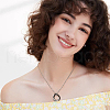 FIBLOOM 3Pcs 3 Colors Stainless Steel Pendant Necklaces Set NJEW-FI0001-57-6