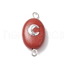 Natural Mixed Stone Connector Charms PALLOY-JF02729-4