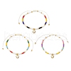 3Pcs 3 Colors Adjustable Glass Seed Round Beaded Braided Bracelet Sets BJEW-MZ00187-2