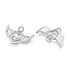 Brass Micro Pave Cubic Zirconia Pendants ZIRC-T016-03P-2